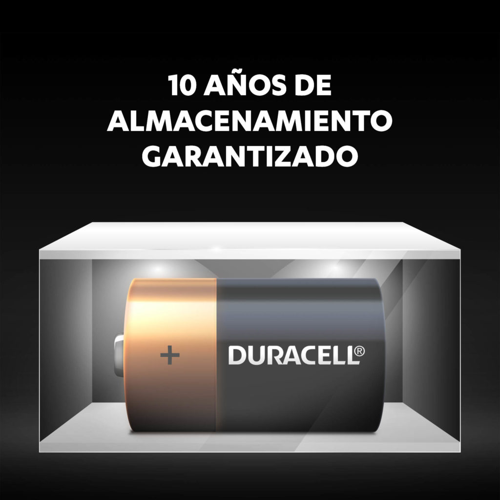 Pilas Duracell Alcalinas D -carga hasta por 10 años